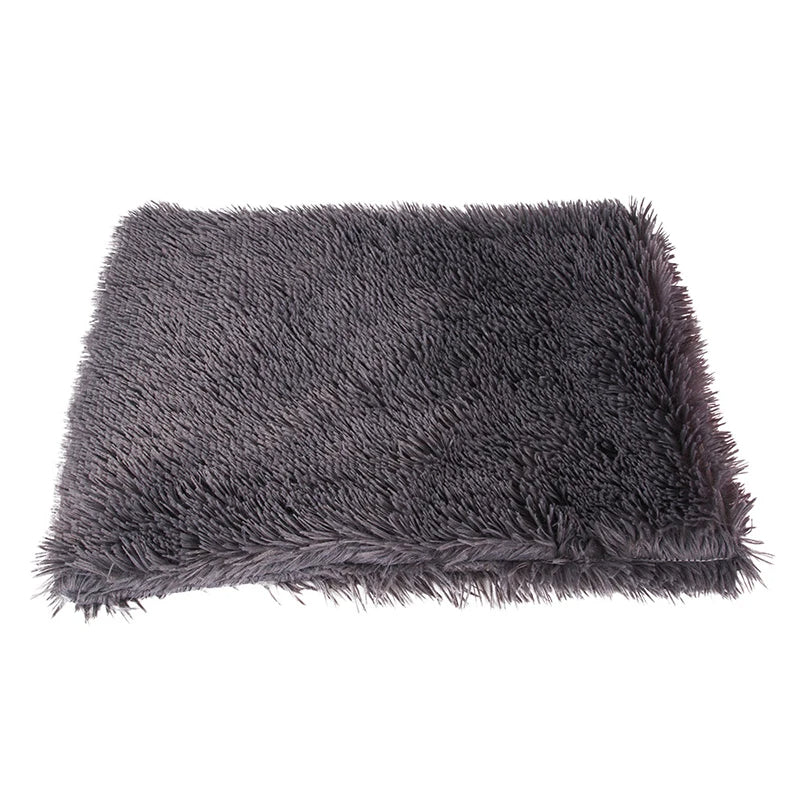 Willow Dark Gray calming plush dog blanket
