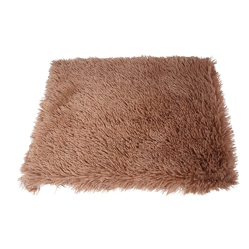Willow Light Brown calming plush dog blanket