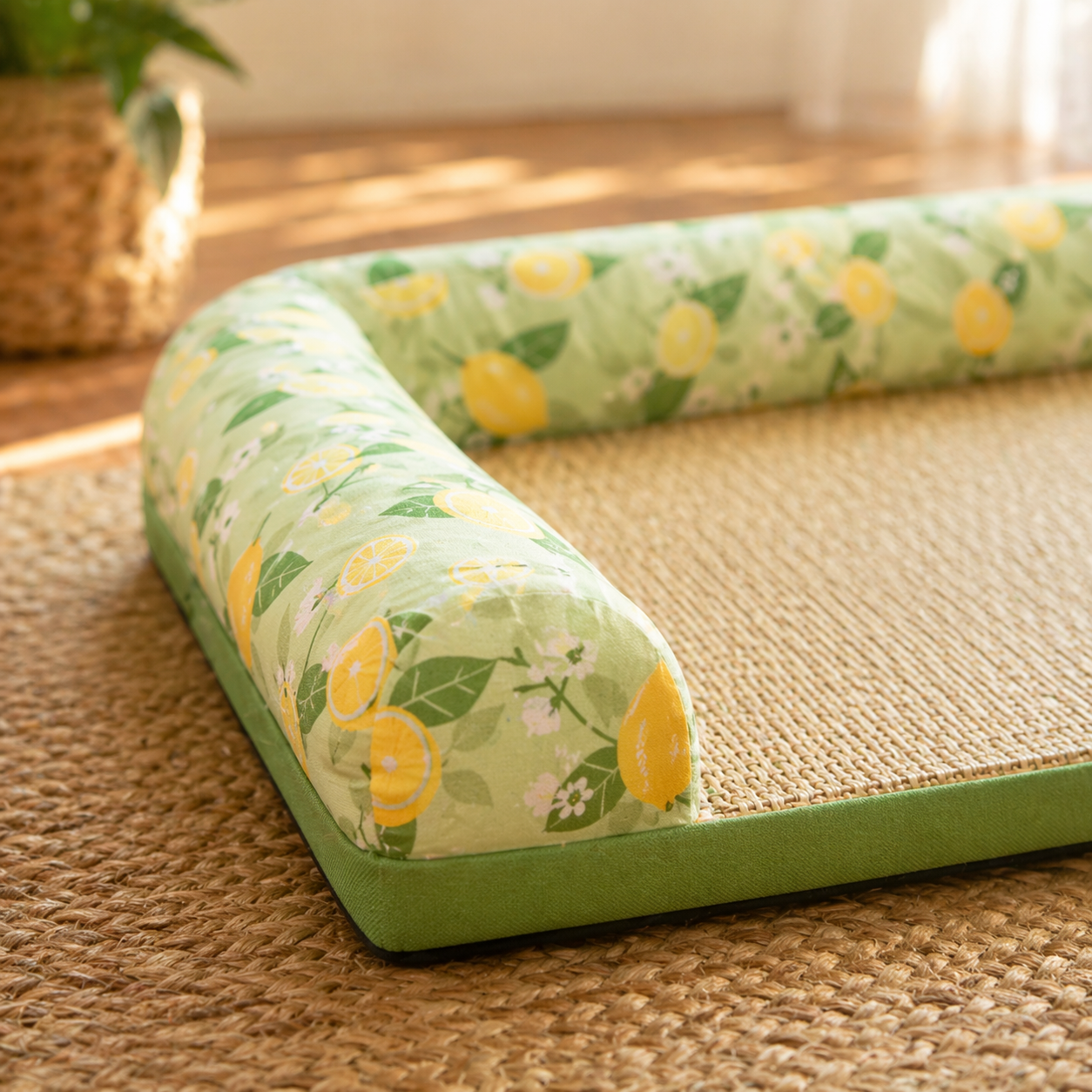 The Fur Lodge Cooling Pet Bed Mat with Bolster for Cats & Small Dogs