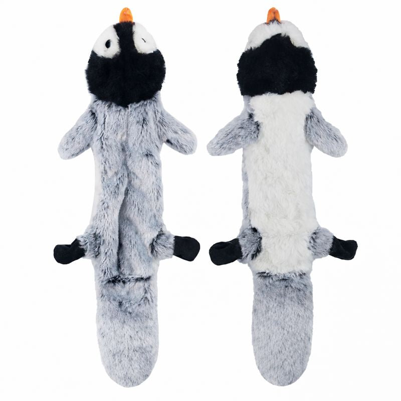 Rascal crinkle squeaky dog toy — penguin