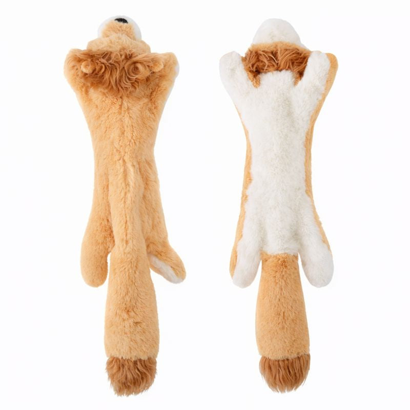 Rascal crinkle squeaky dog toy — lion