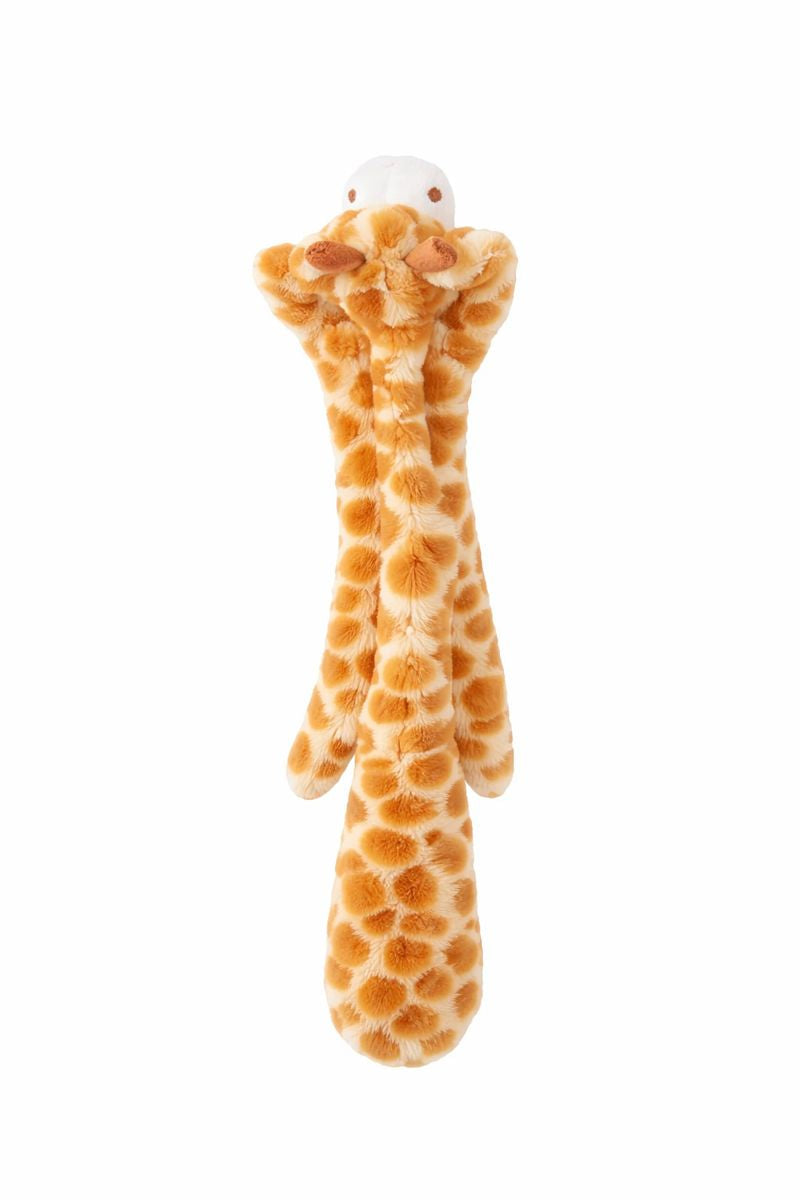 Rascal crinkle squeaky dog toy — giraffe