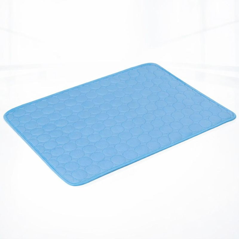 Shade cooling dog mat in blue