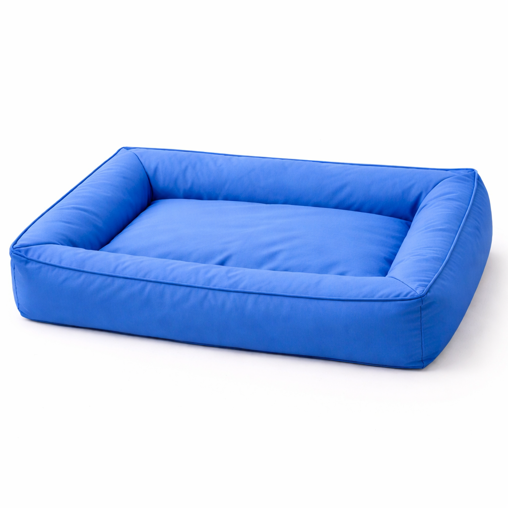 Dozer Orthopedic Bolster Dog Bed in Blue