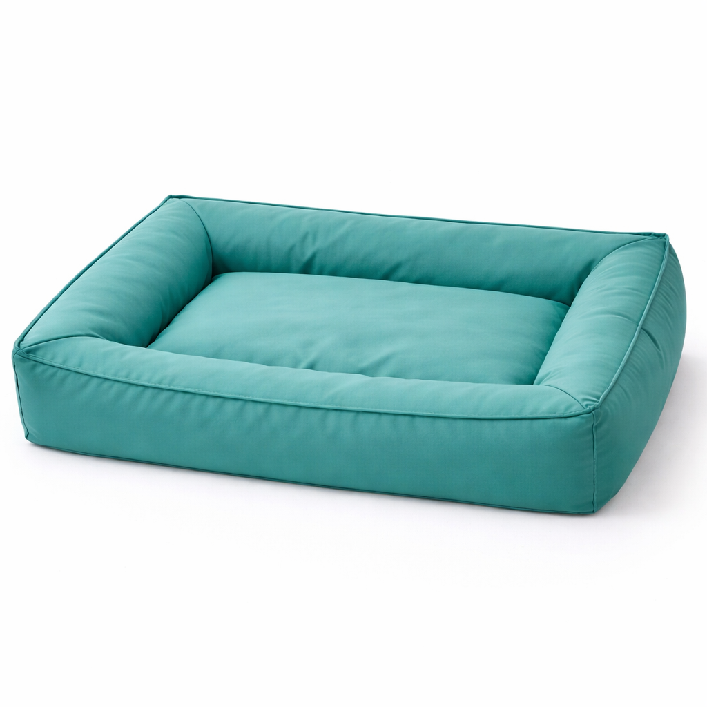 Dozer Orthopedic Bolster Dog Bed in Dark Green