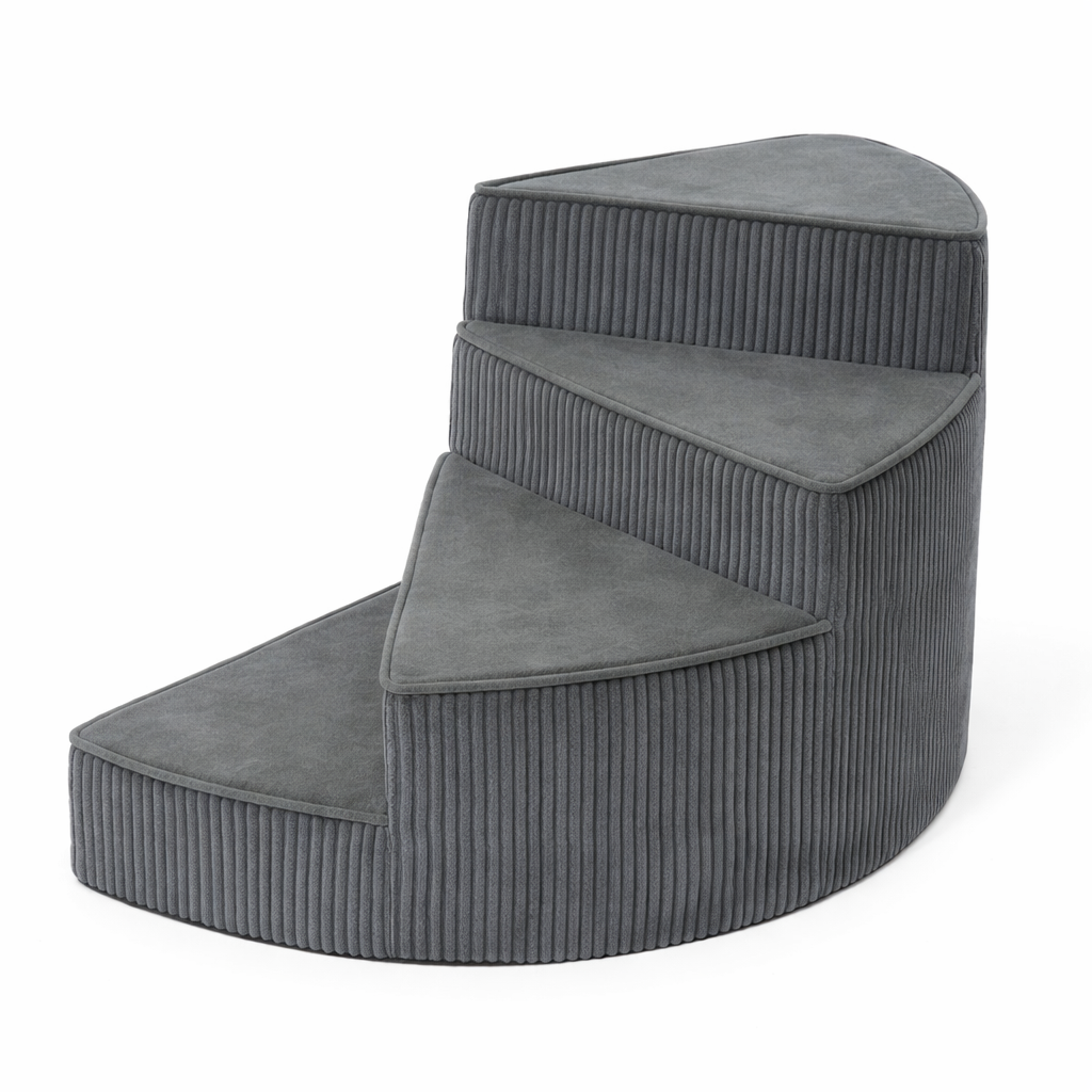 The Fur Lodge Orthopedic Dog Stairs for Couch Non-Slip Foam Pet Steps