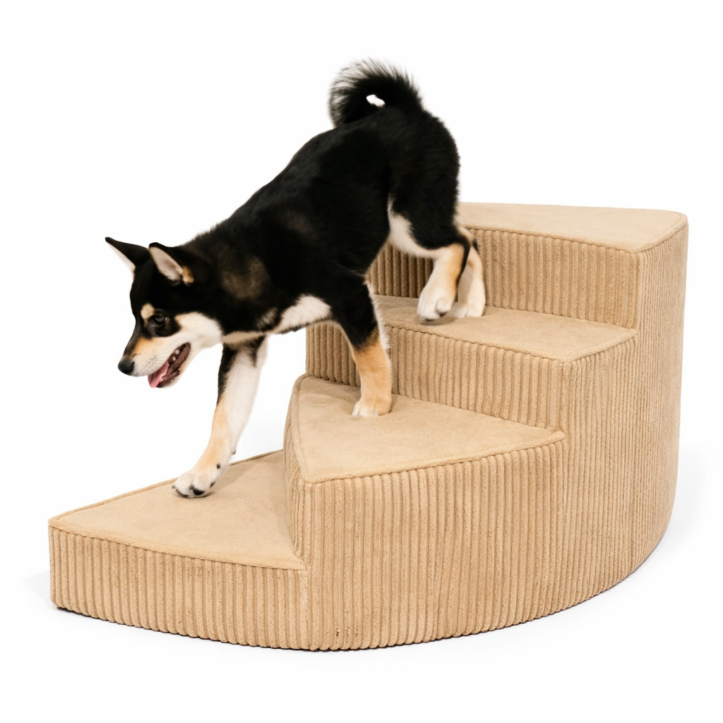 The Fur Lodge Orthopedic Dog Stairs for Couch Non-Slip Foam Pet Steps
