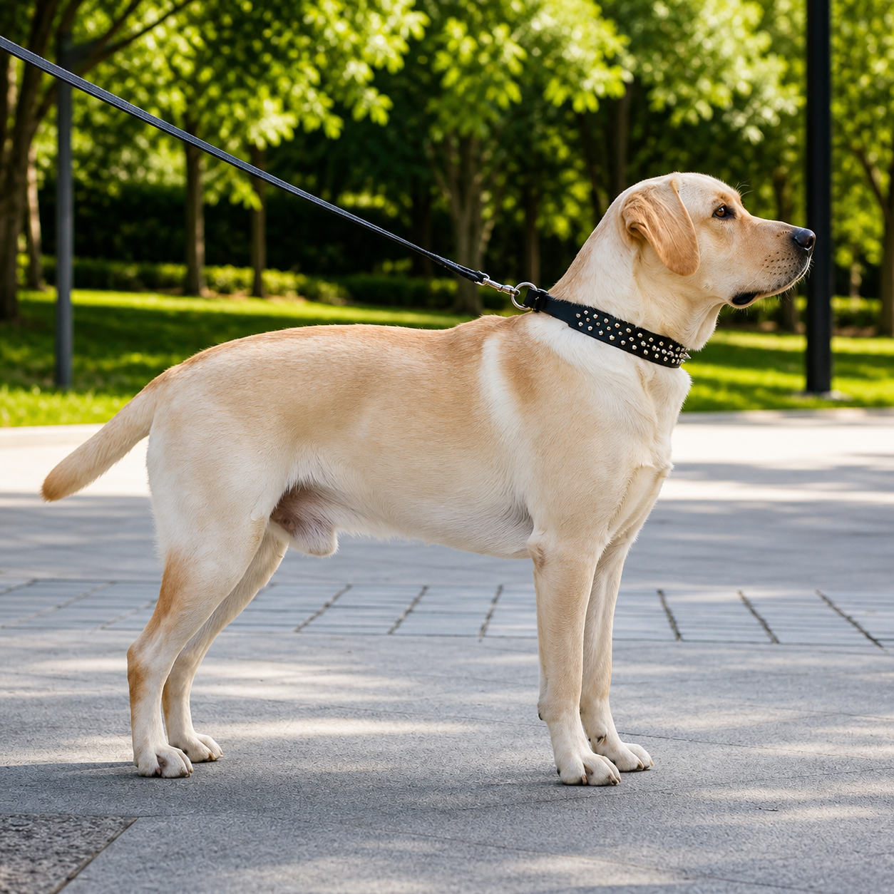 Rebel Studded Dog Collar & Leash Set