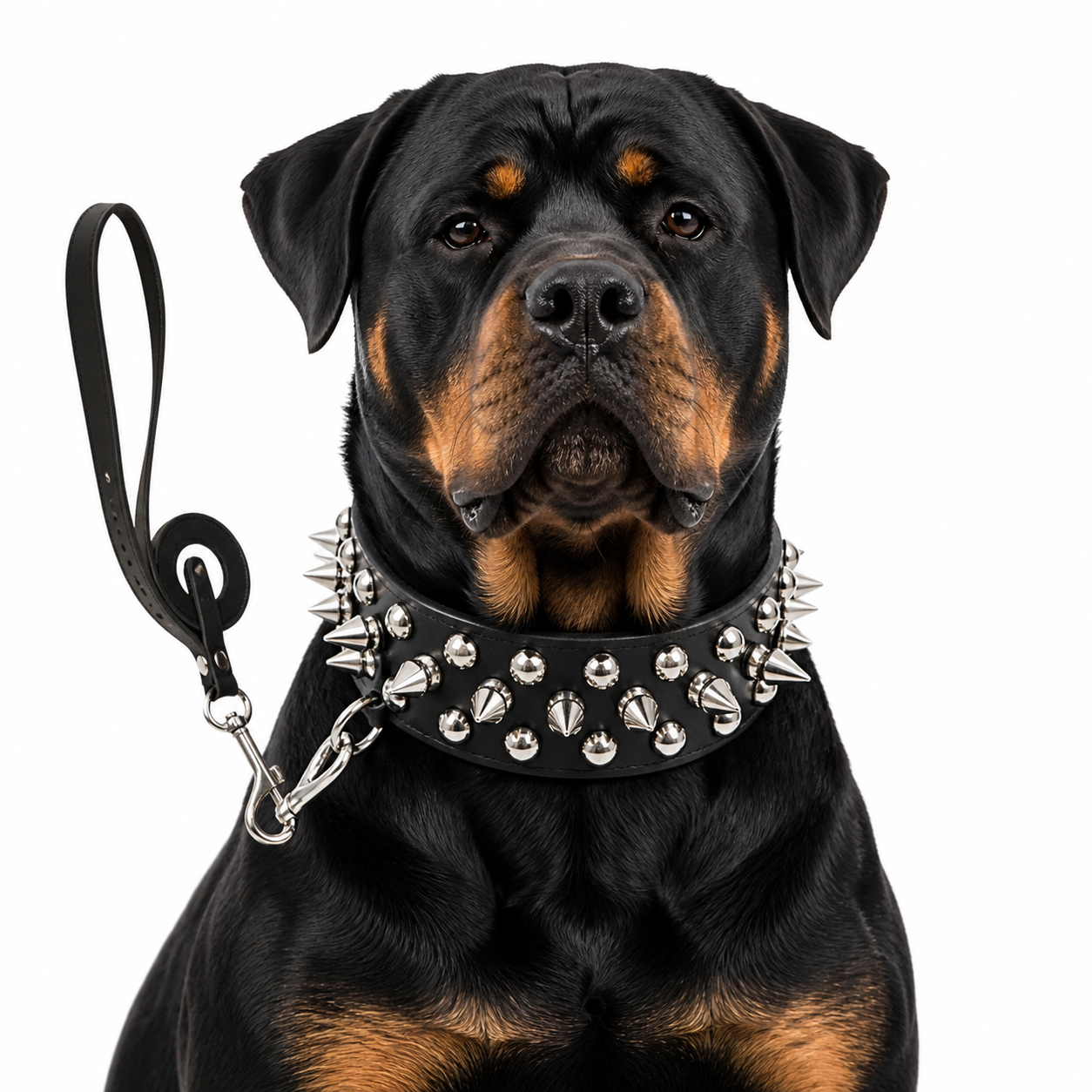 Rebel Studded Dog Collar & Leash Set