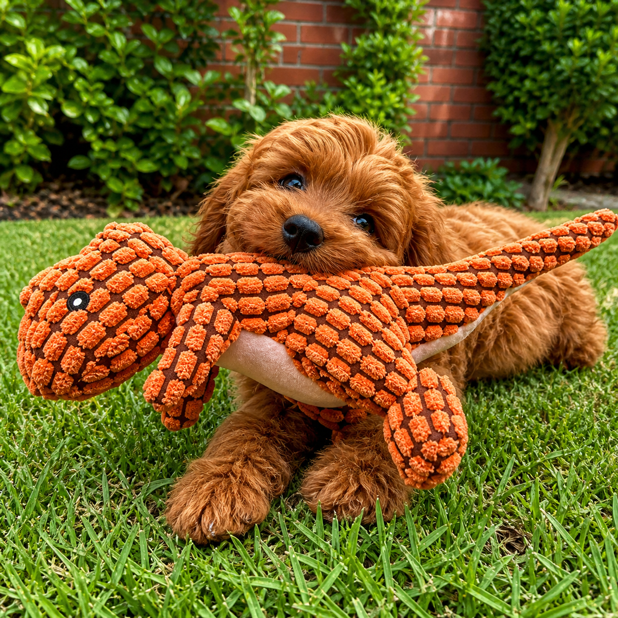 The Fur Lodge Indestructible Dinosaur Plush Dog Toy for Aggressive Chewers