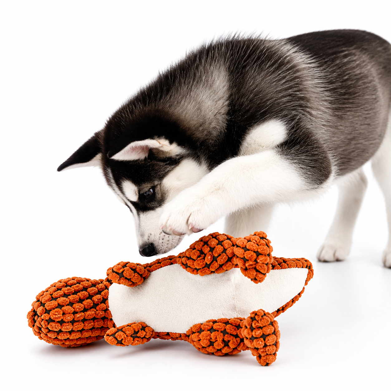 The Fur Lodge Indestructible Dinosaur Plush Dog Toy for Aggressive Chewers
