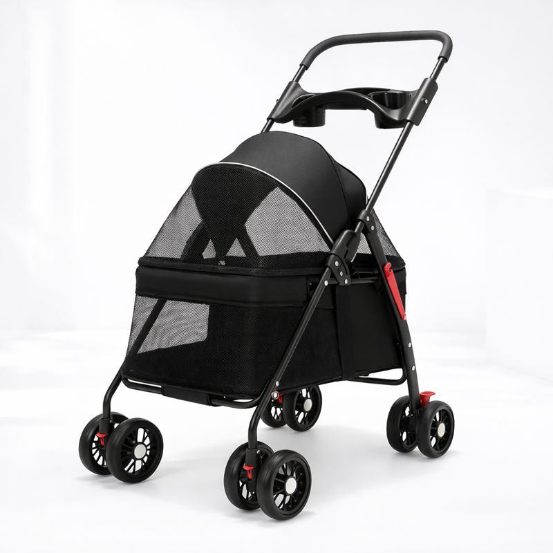 Black Wander Foldable Dog Stroller