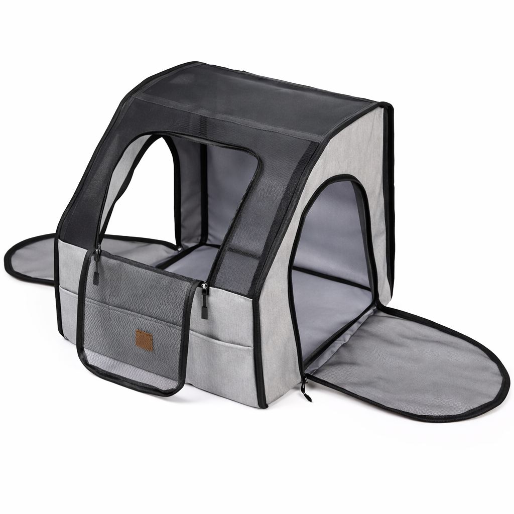 The Fur Lodge Foldable Pet Car Seat Carrier