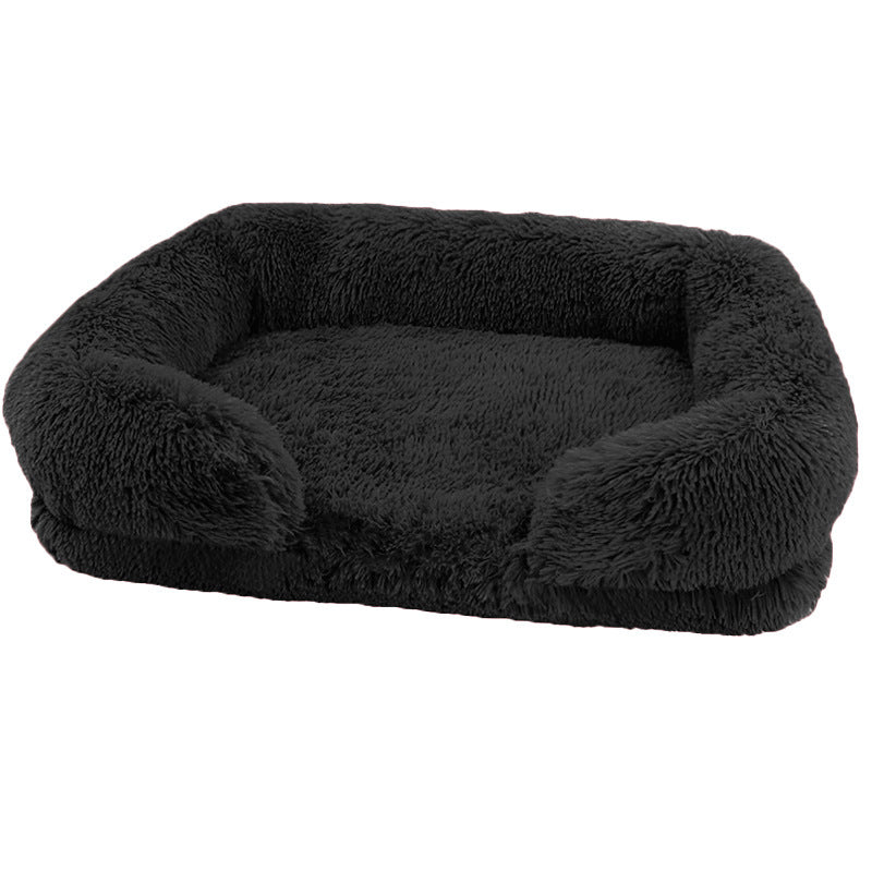 Black Nuzzinel Biscuit calming sofa dog bed