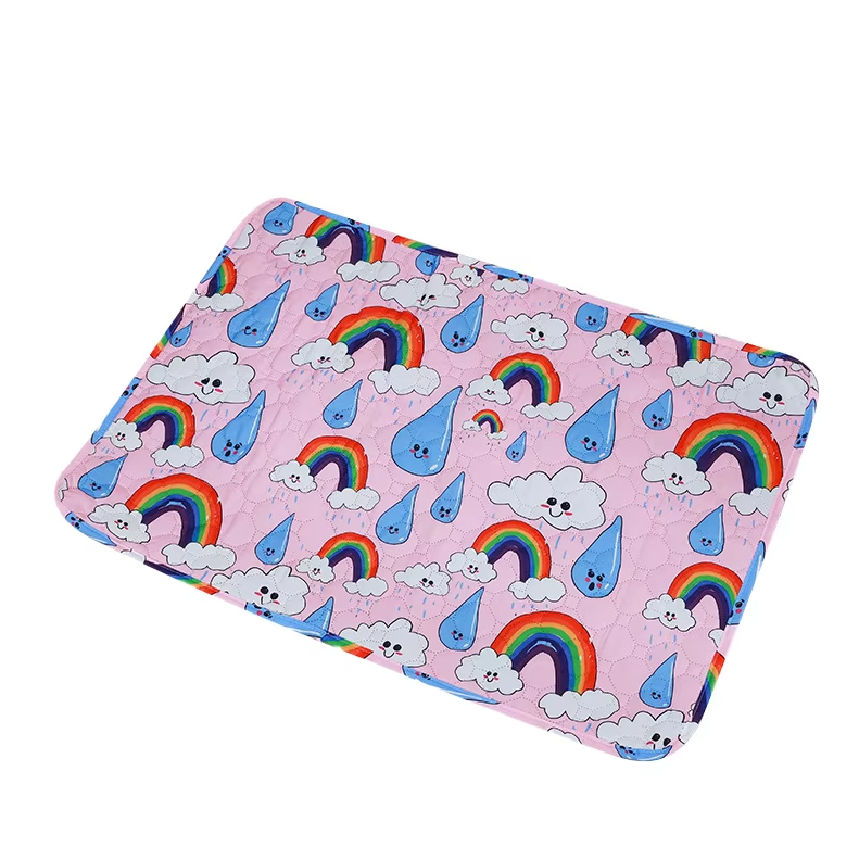 Doodle Waterproof Dog Blanket – Rainbow print (pink)