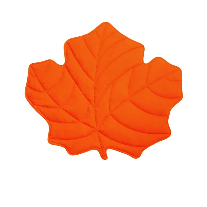 Fern Maple Orange maple-leaf dog mat