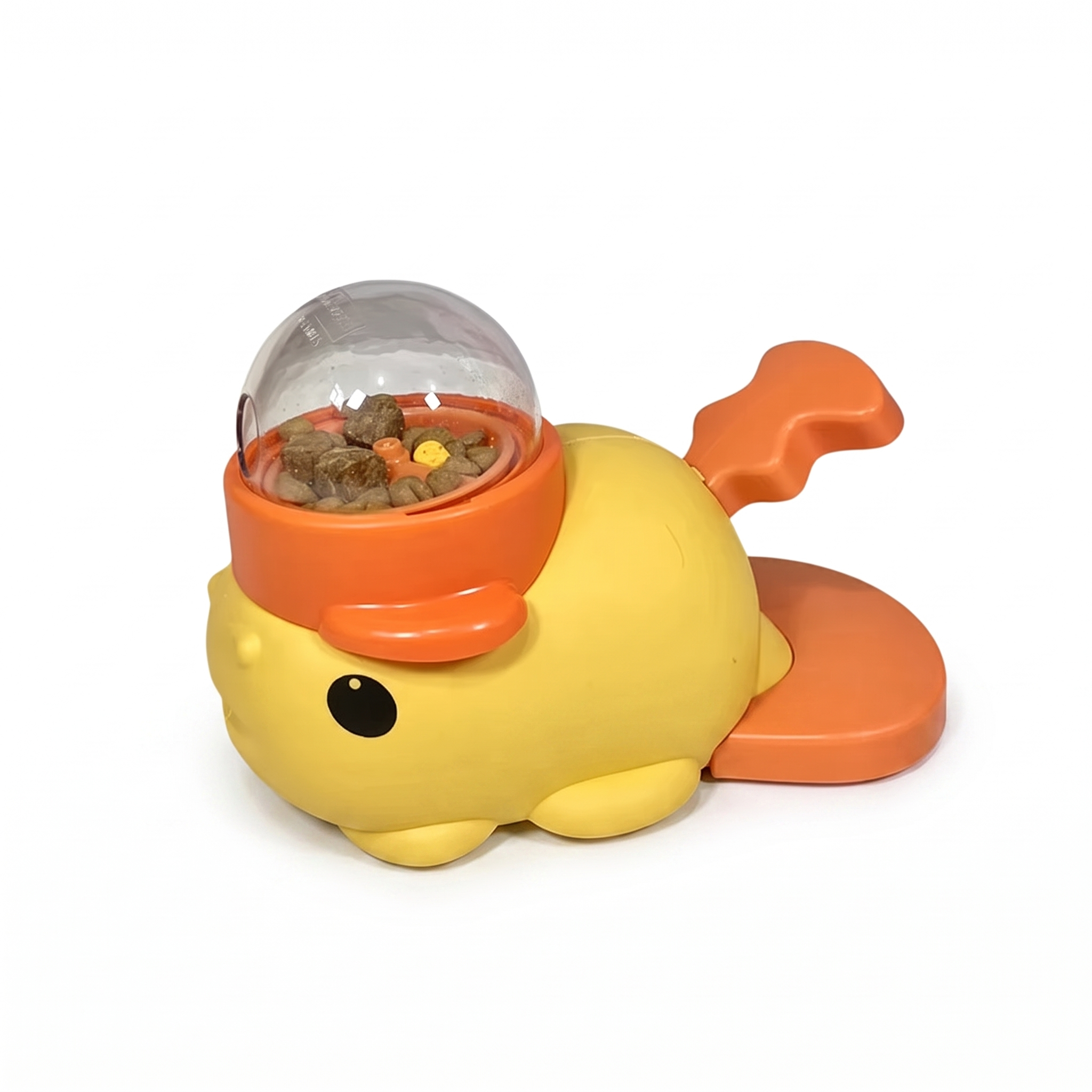 Dabble treat dispenser dog toy in yellow