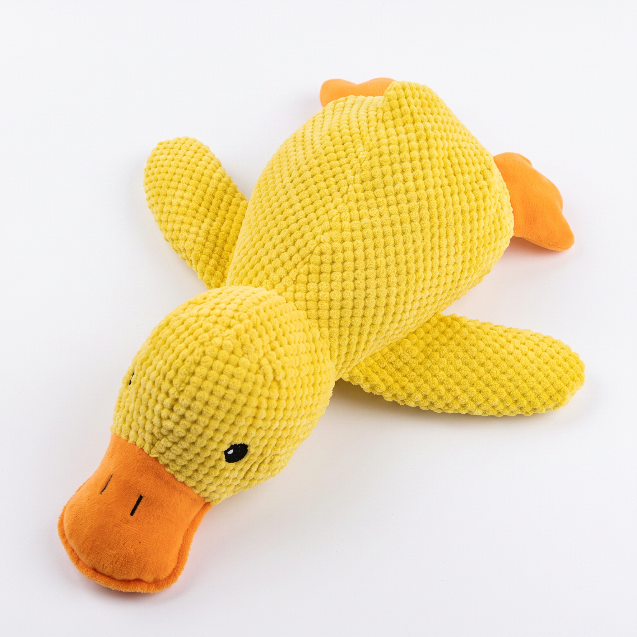 Nuzzinel Quackers yellow plush duck dog toy