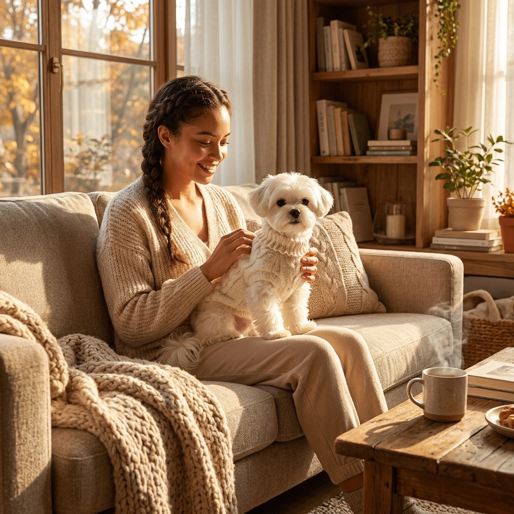 Maple Fleece Dog Sweater