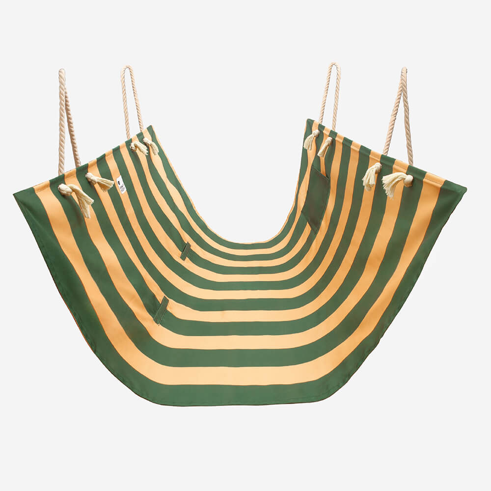 Wander Tuscany green-stripe car seat hammock cover
