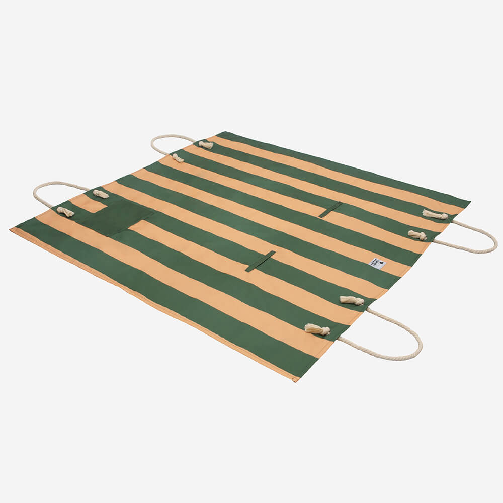 Wander Tuscany green-stripe picnic blanket