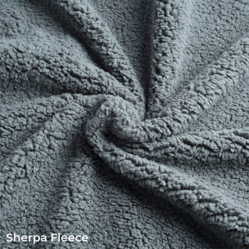 Cabin sherpa dog blanket — plush sherpa fleece detail