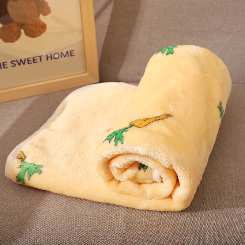 Clover Soft Flannel Dog Blanket — Carrot