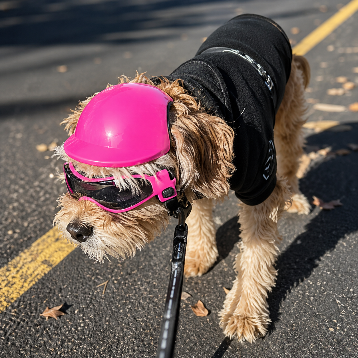 The Fur Lodge Dog Helmet and Goggles Set
