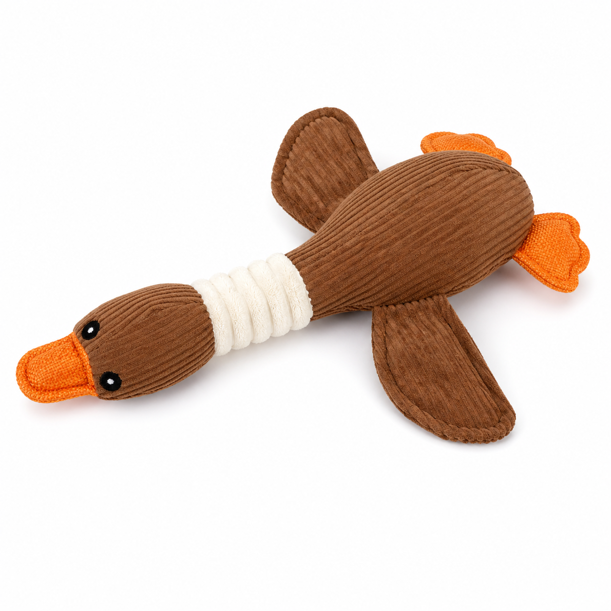 Waddles goose dog toy in Coffee