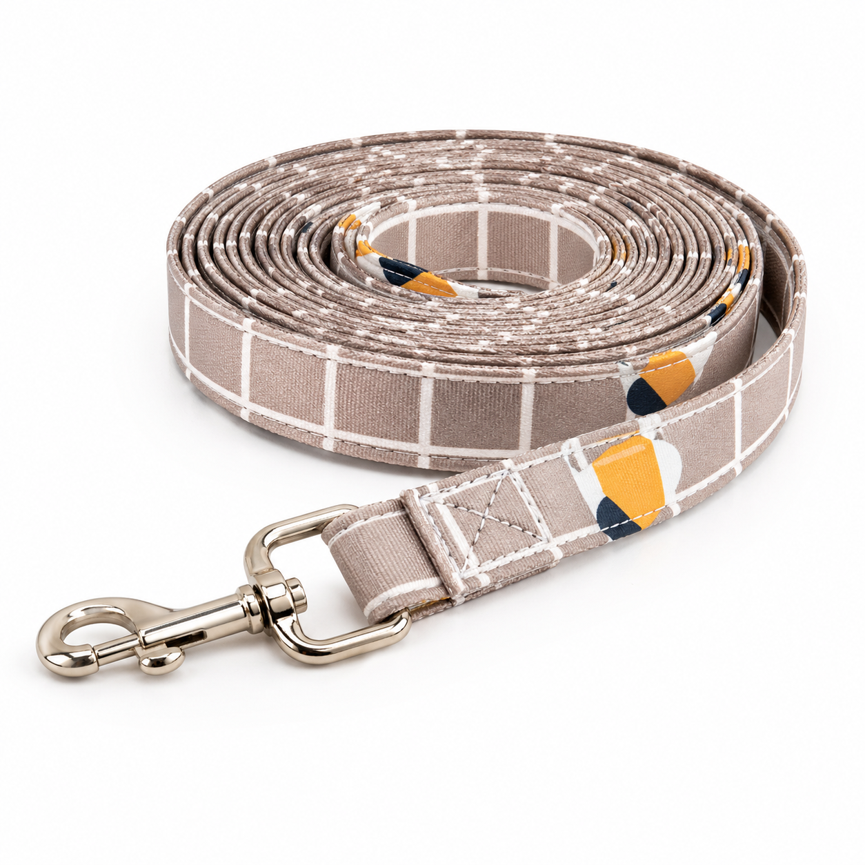 The Fur Lodge Plaid Reflective Dog Harness and Leash Set