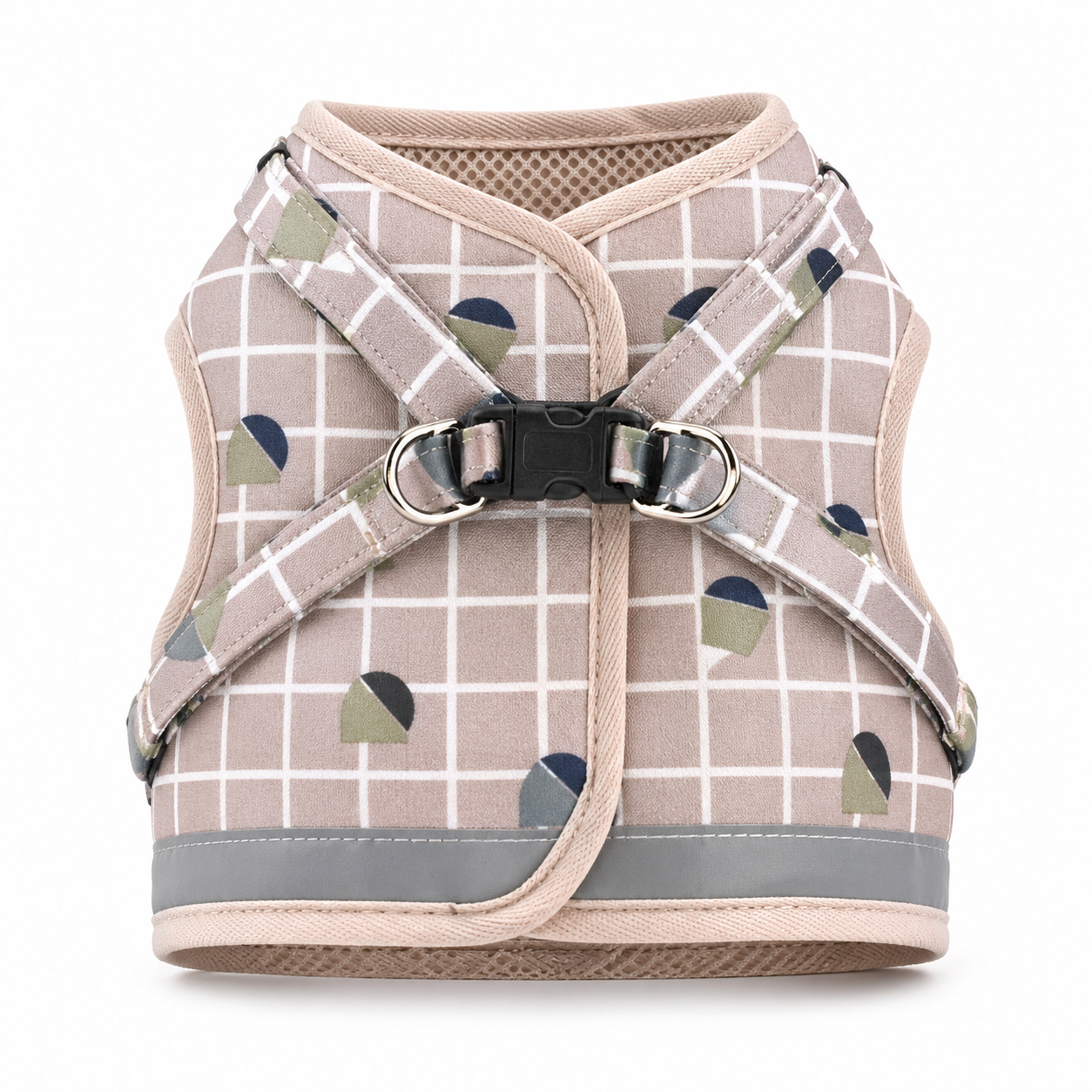 The Fur Lodge Plaid Reflective Dog Harness and Leash Set