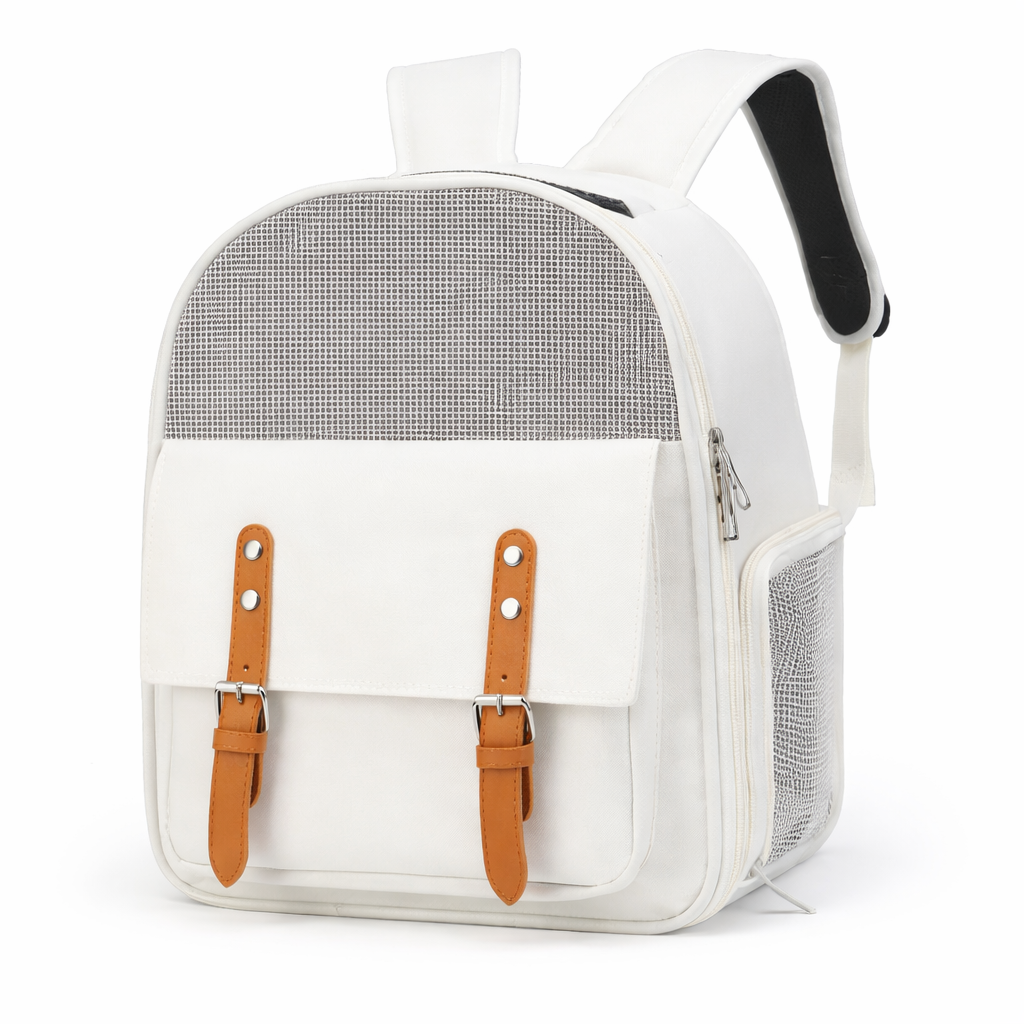 The Fur Lodge Modern Cat Carrier Backpack with Mesh Ventilation