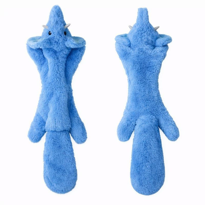 Rascal crinkle squeaky dog toy — crocodile