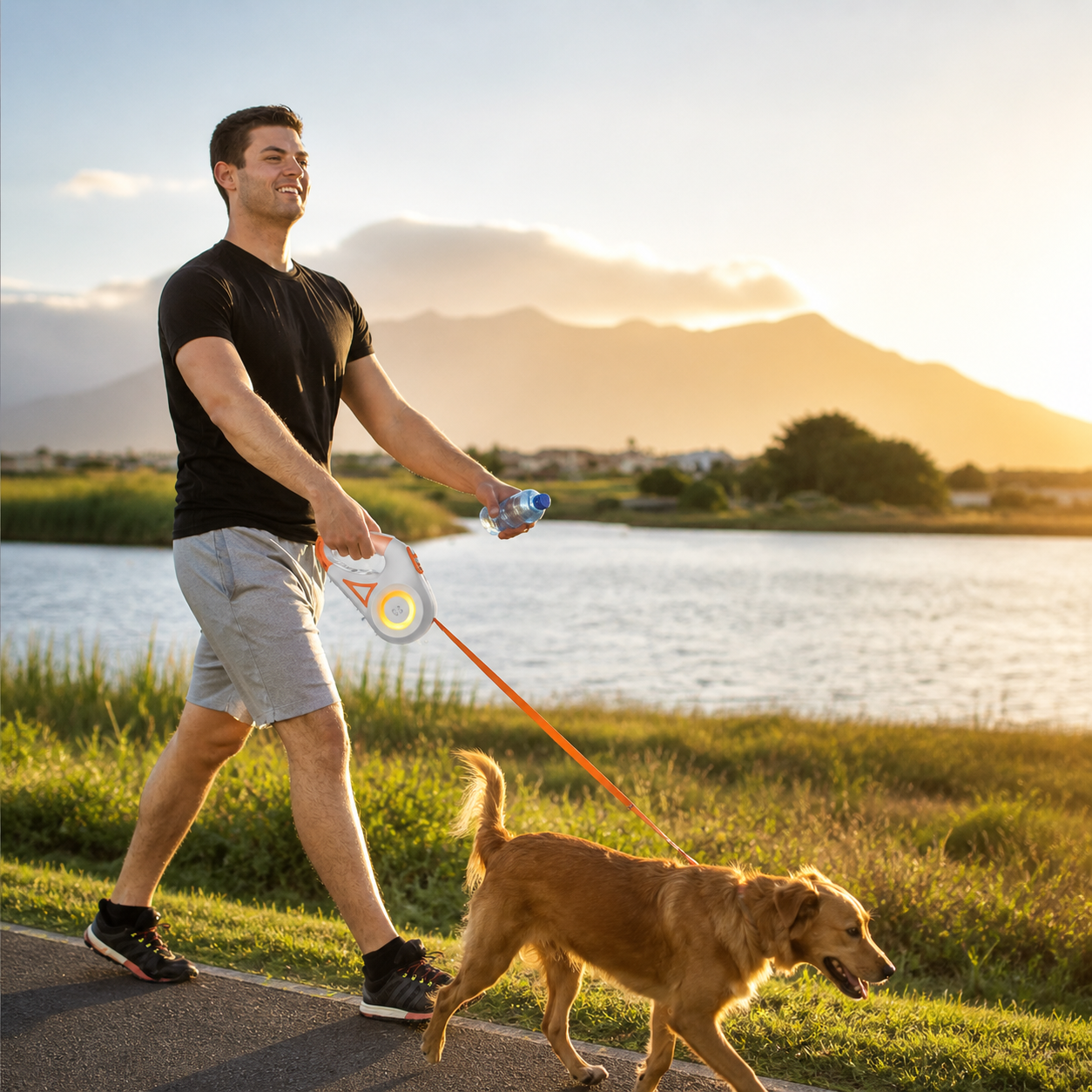 The Fur Lodge LED Retractable Dog Leash 5m
