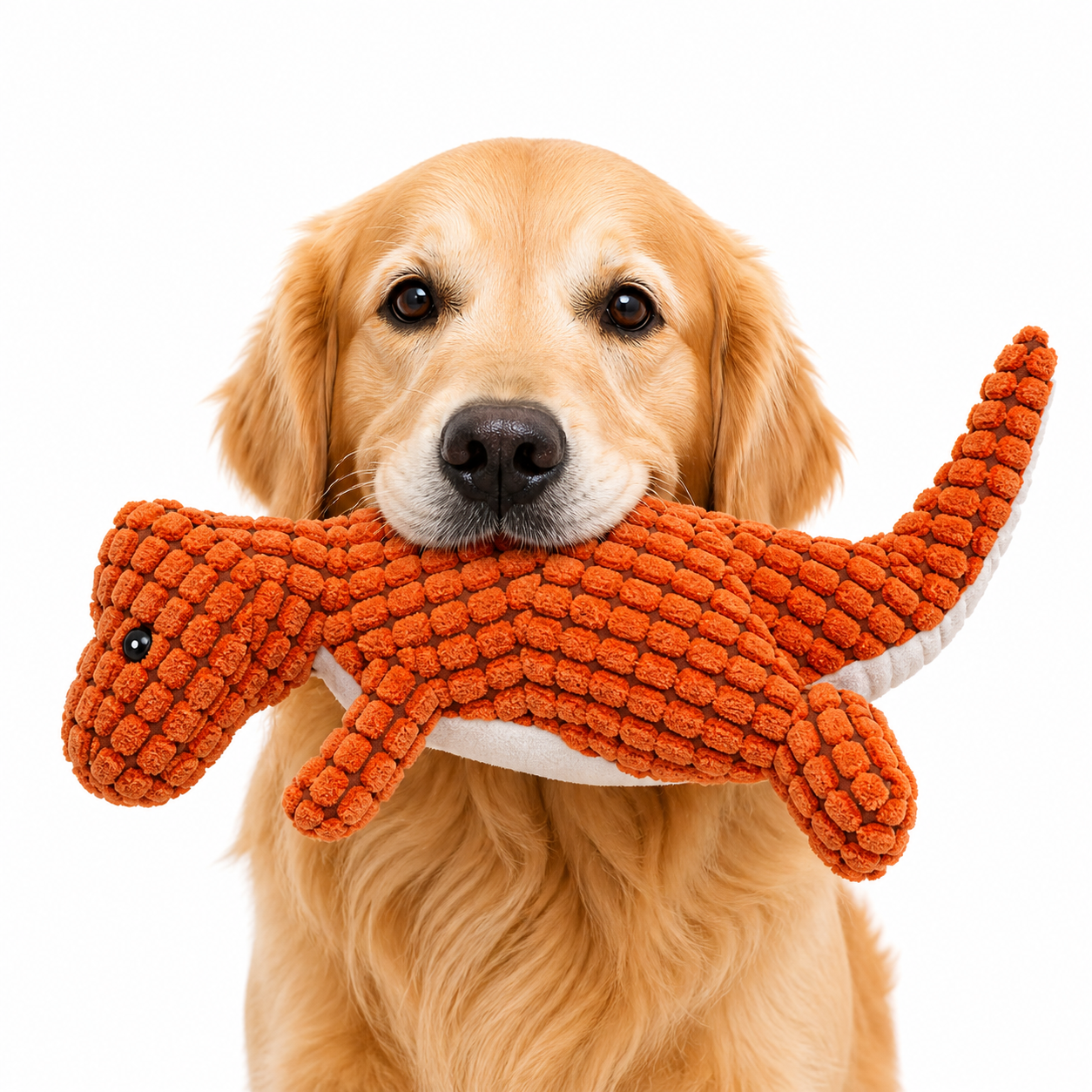 The Fur Lodge Indestructible Dinosaur Plush Dog Toy for Aggressive Chewers