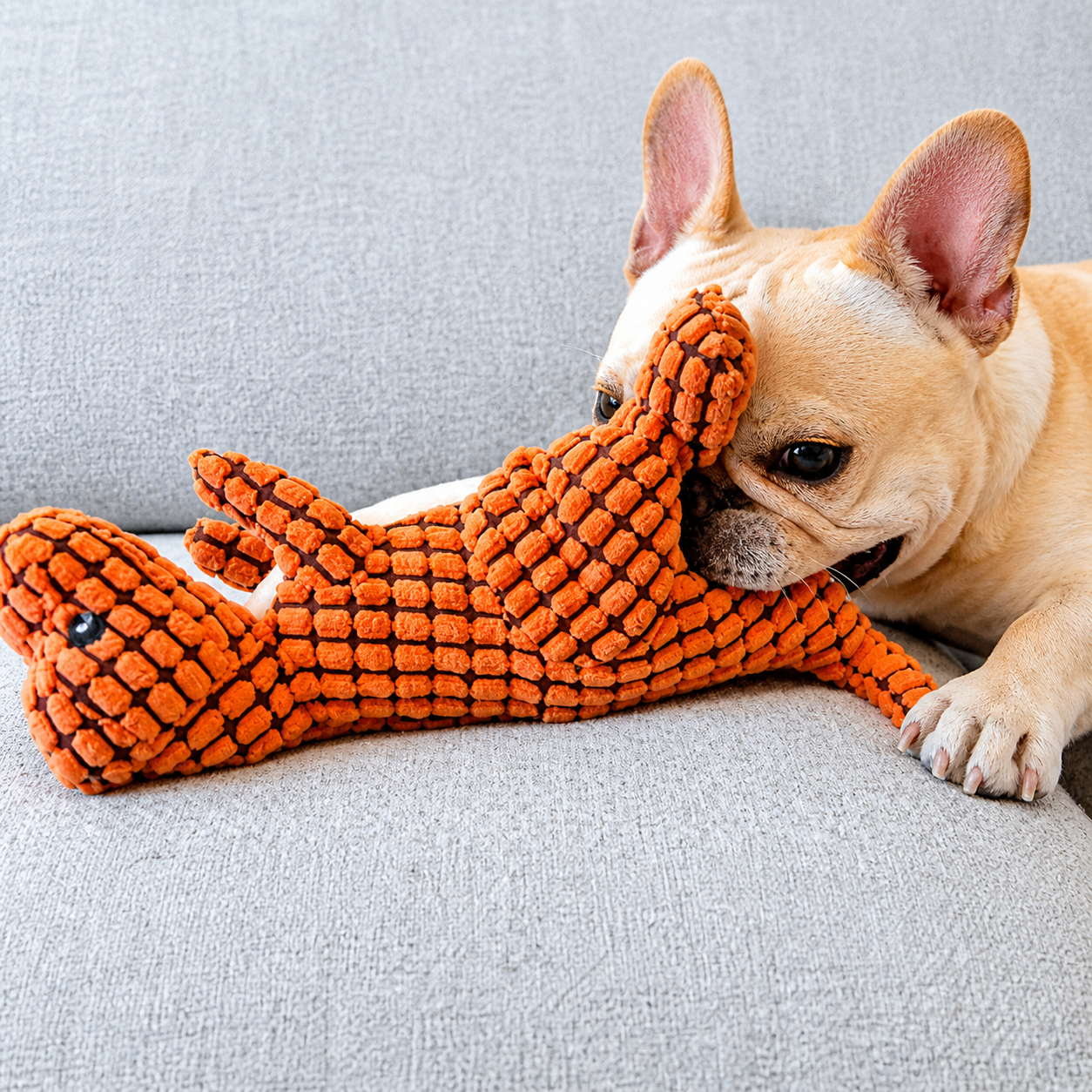 The Fur Lodge Indestructible Dinosaur Plush Dog Toy for Aggressive Chewers