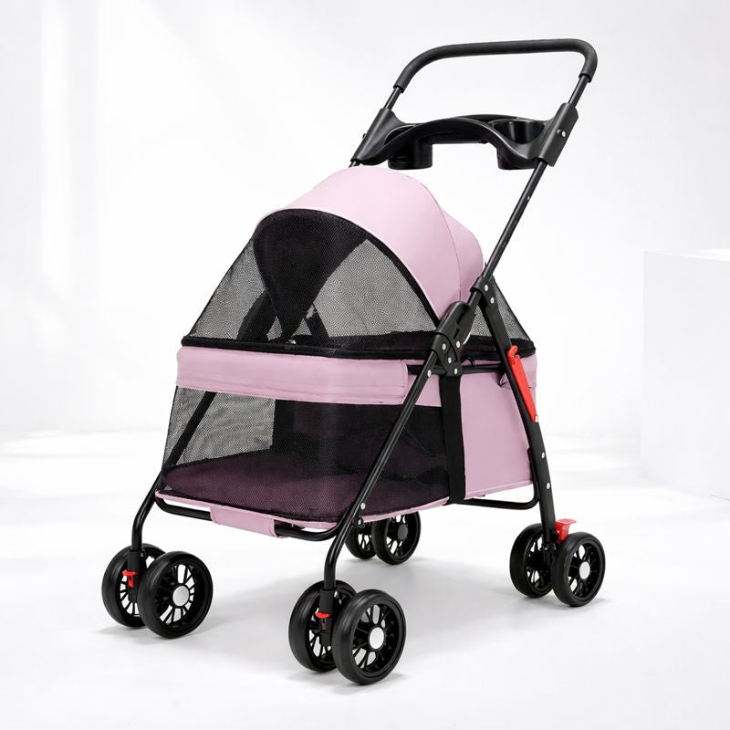 Pink Wander Foldable Dog Stroller