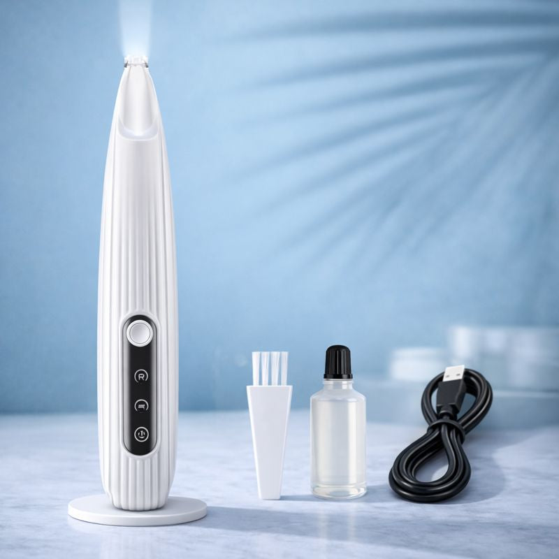 Pixie LED dog grooming trimmer in white with accessory set