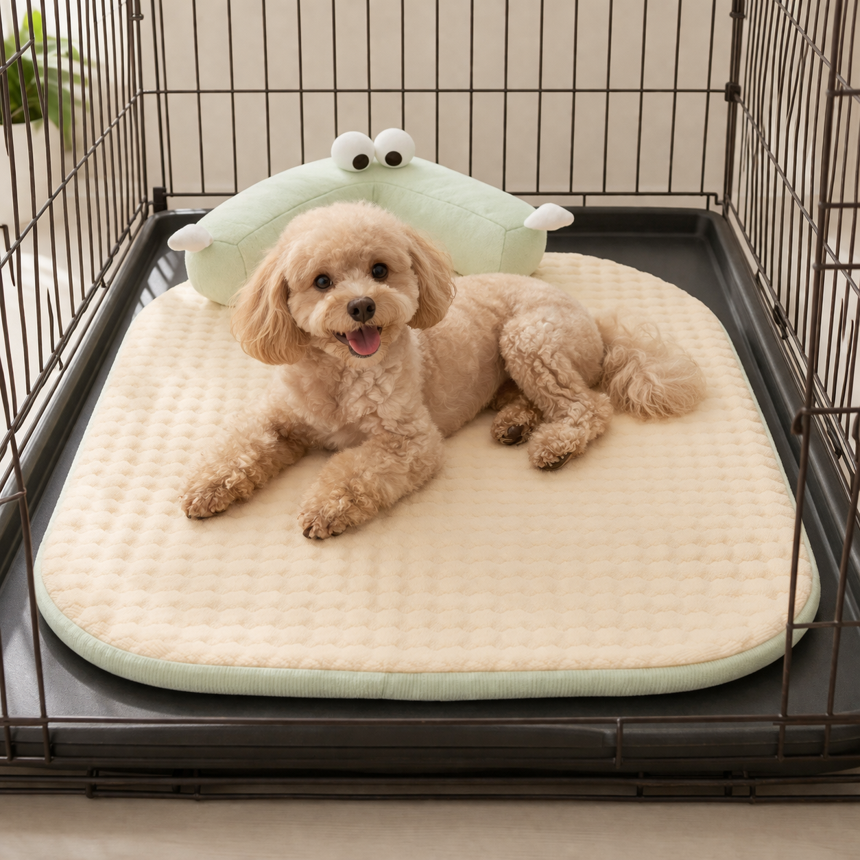 The Fur Lodge Luxury Silk Padded Cooling Mat for Dogs & Cats Blue