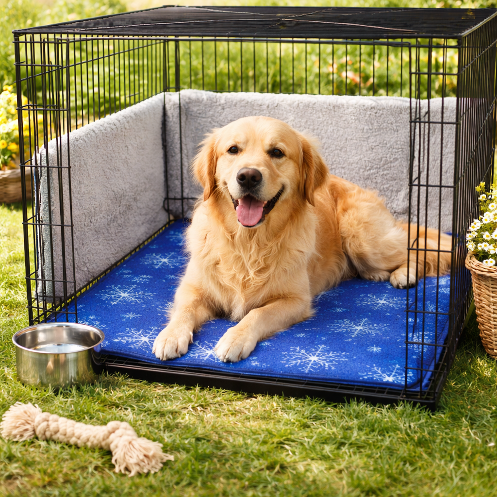 The Fur Lodge Self Cooling Gel Dog Mat Pressure-Activated 17.7" x 17.7"