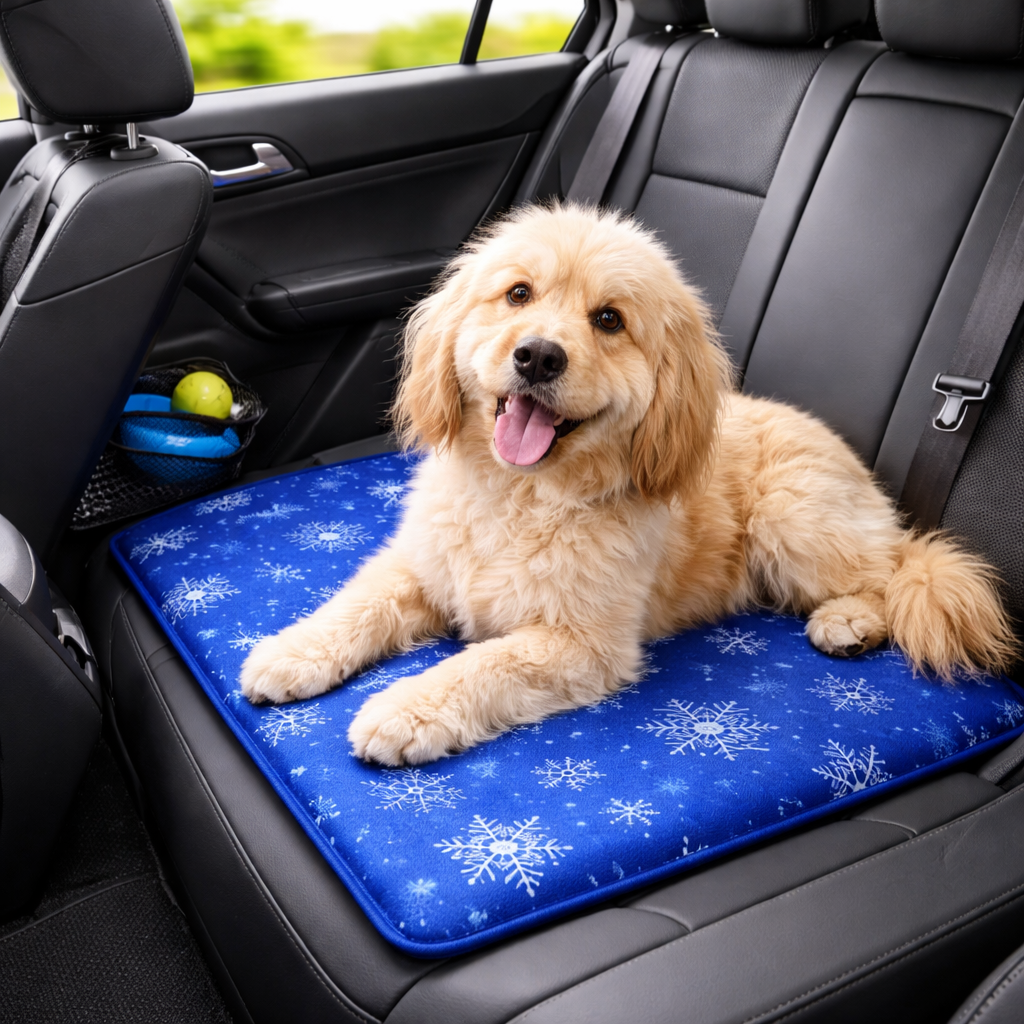 The Fur Lodge Self Cooling Gel Dog Mat Pressure-Activated 17.7" x 17.7"