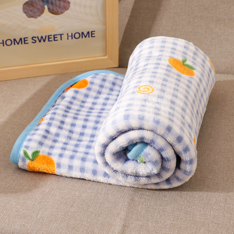 Clover Soft Flannel Dog Blanket — Blue Plaid