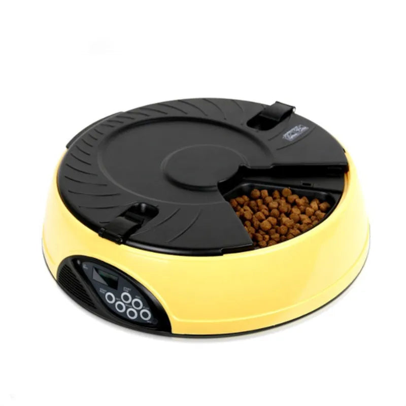Butler automatic dog feeder in Yellow