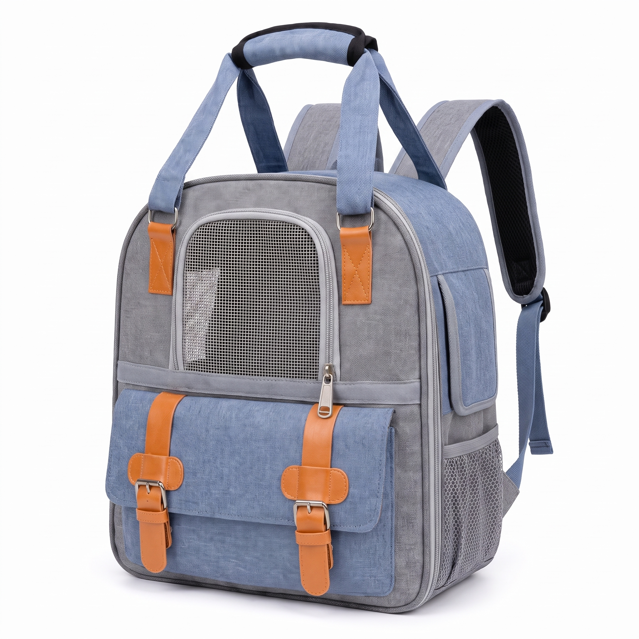 Scout dog carrier backpack in Multi Blue