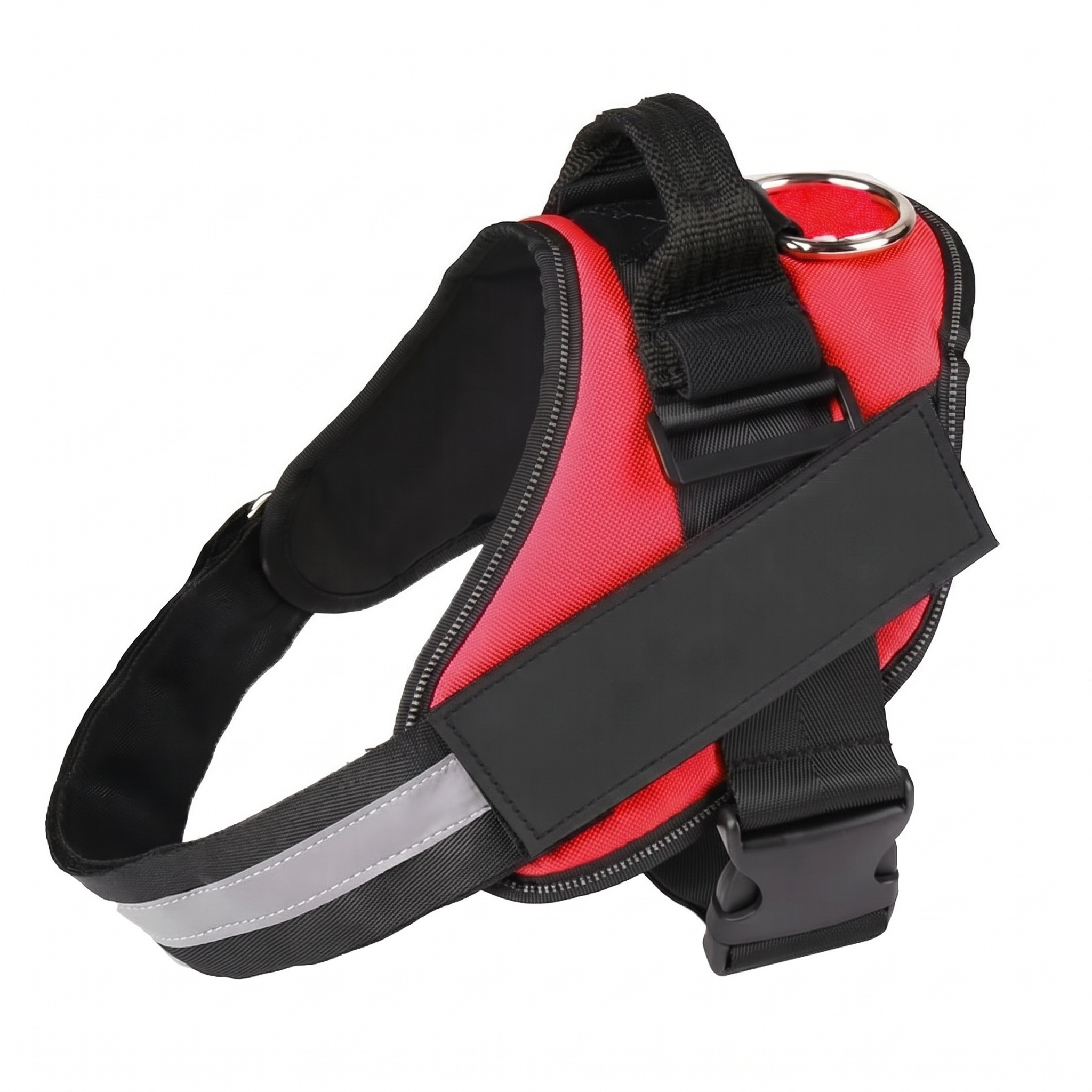Steady No-Pull Dog Harness in Red with top handle and reflective strap