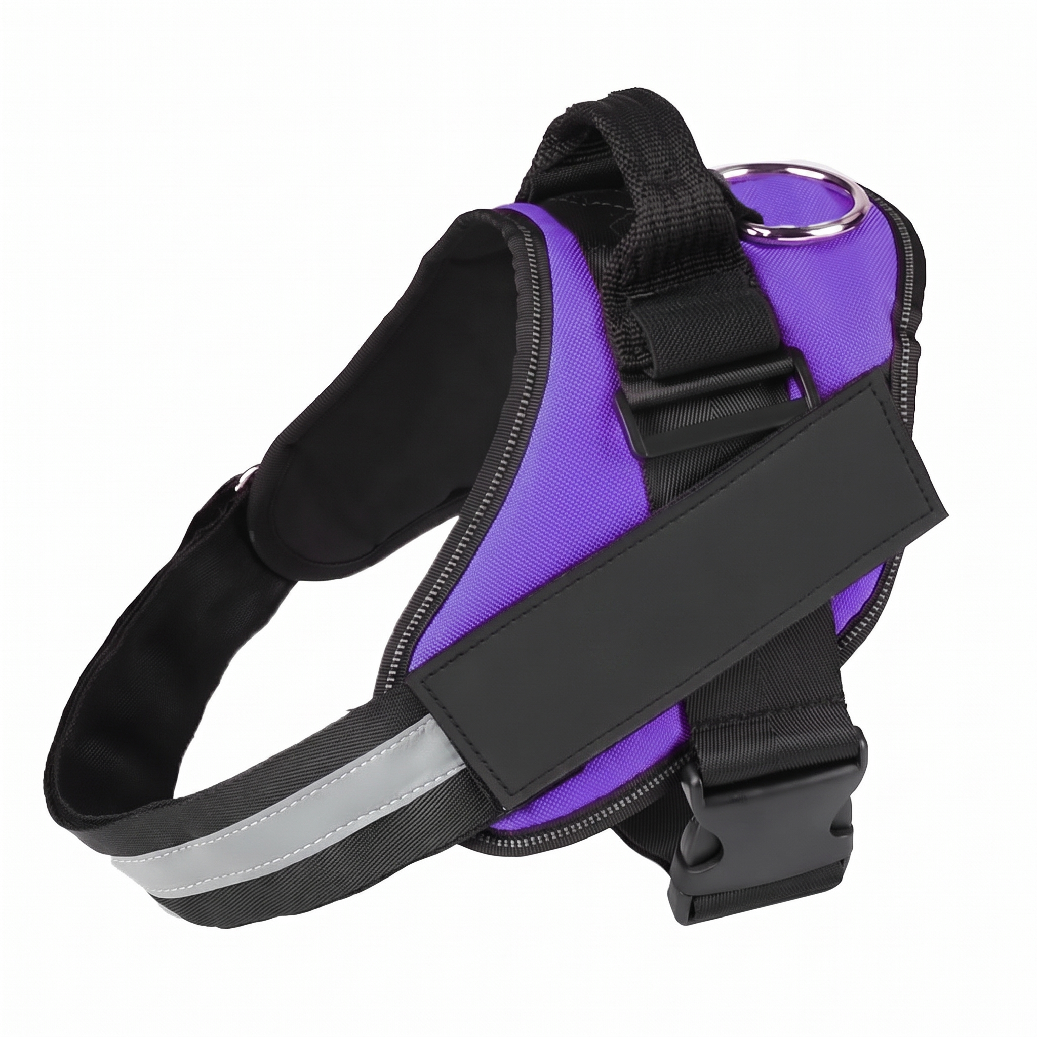 Steady No-Pull Dog Harness in Purple with top handle and reflective strap