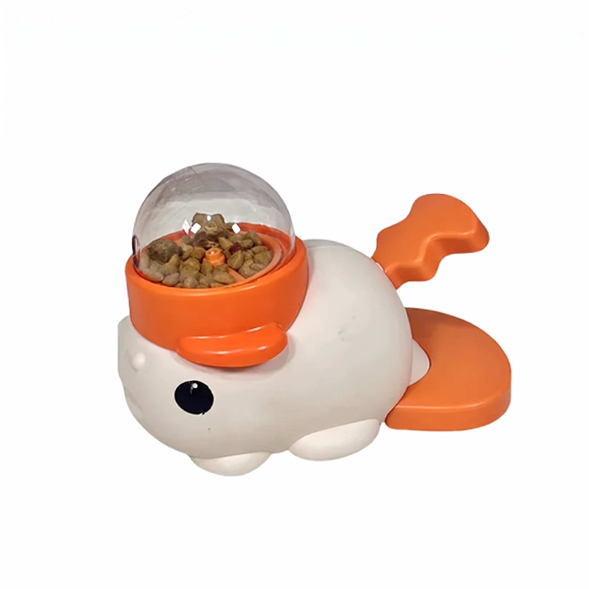 Dabble treat dispenser dog toy in white