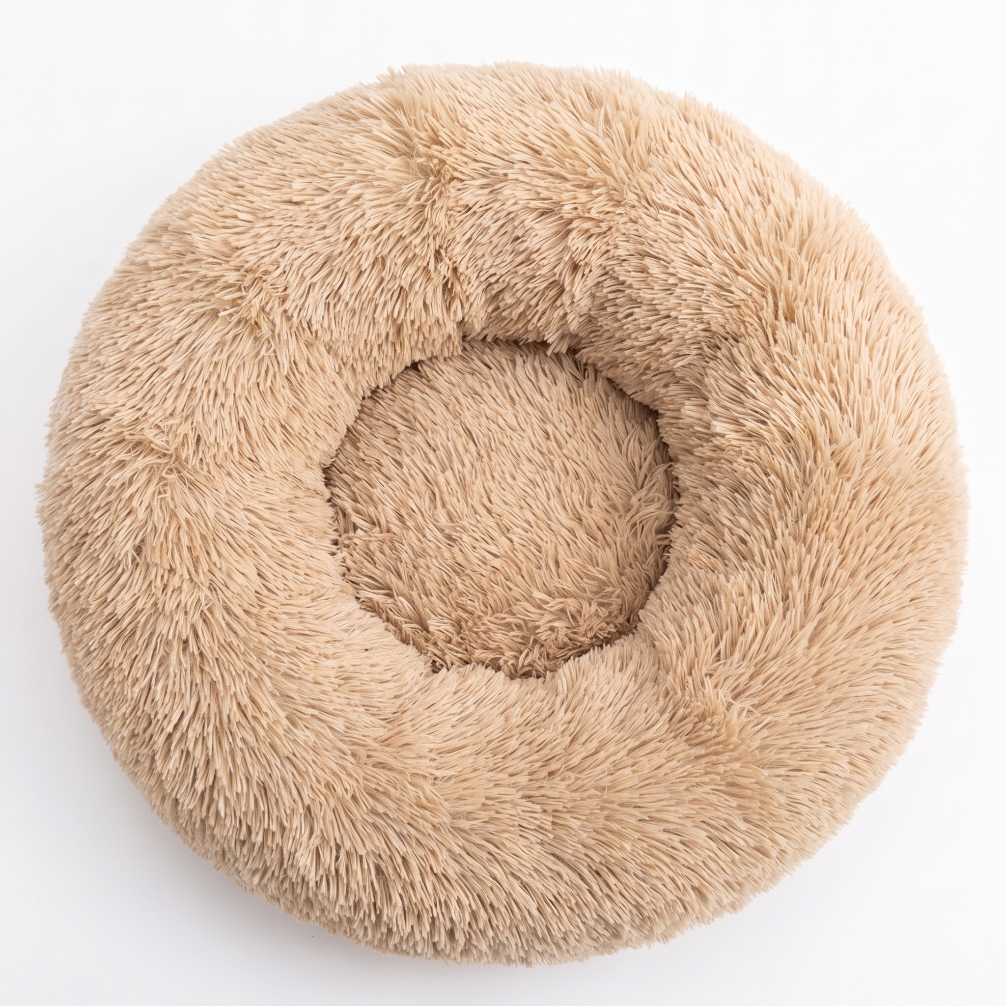 Cloud calming donut dog bed in Beige
