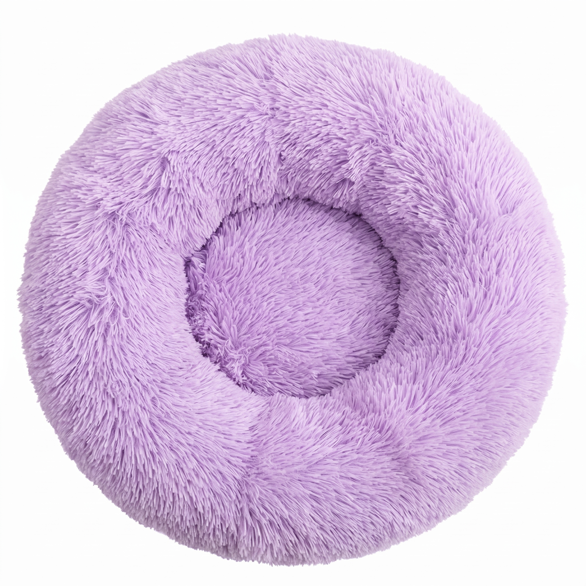 Cloud calming donut dog bed in Lavender