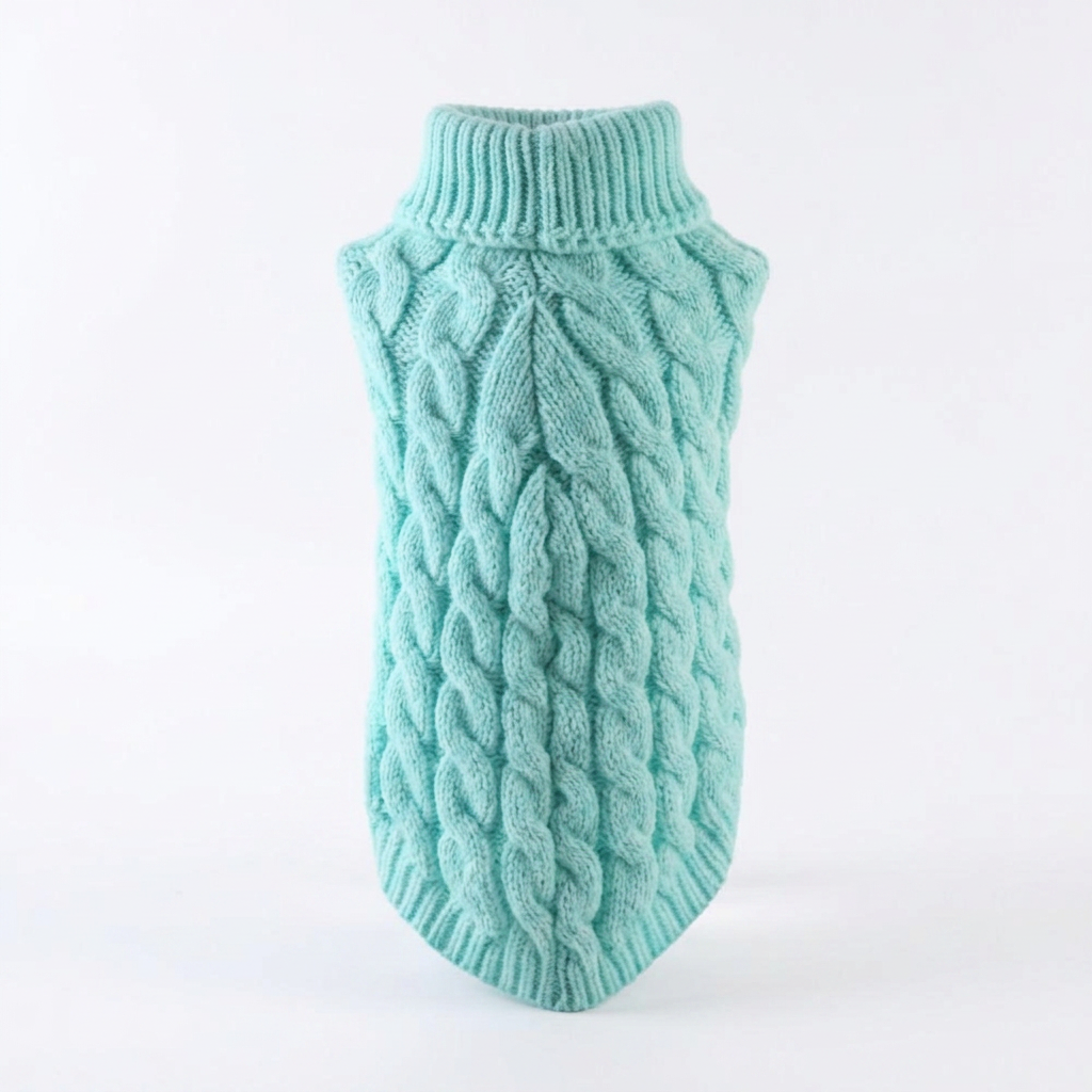 Heather Knit Dog Sweater – Blue